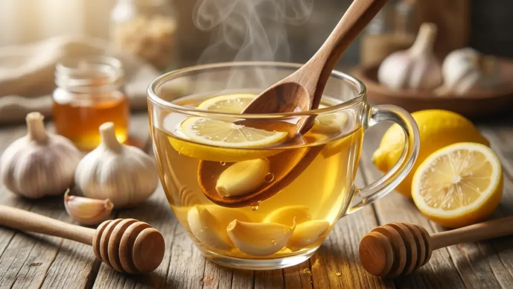 Hervir ajo con limón y miel