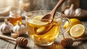Hervir ajo con limón y miel